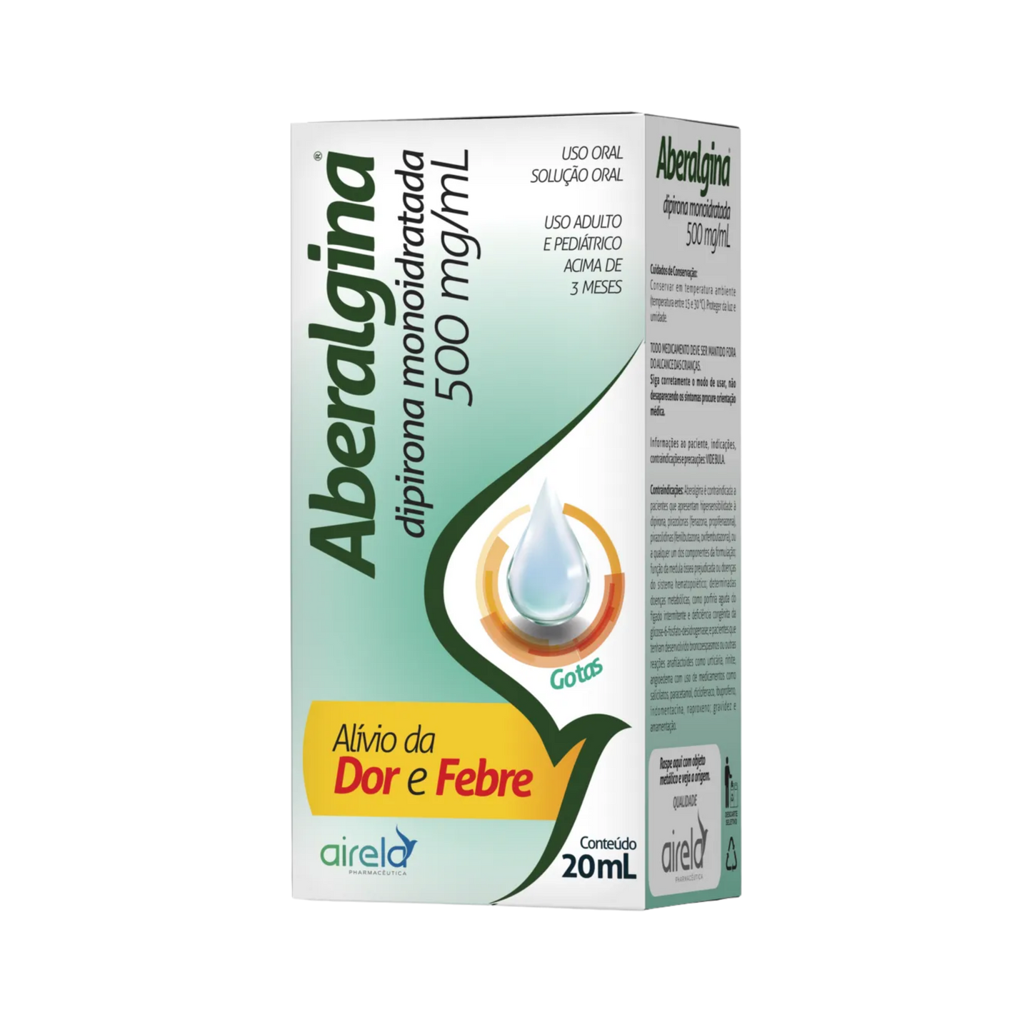 Aberalgina dipirona monoidratada 500 mg/mL (Gotas)