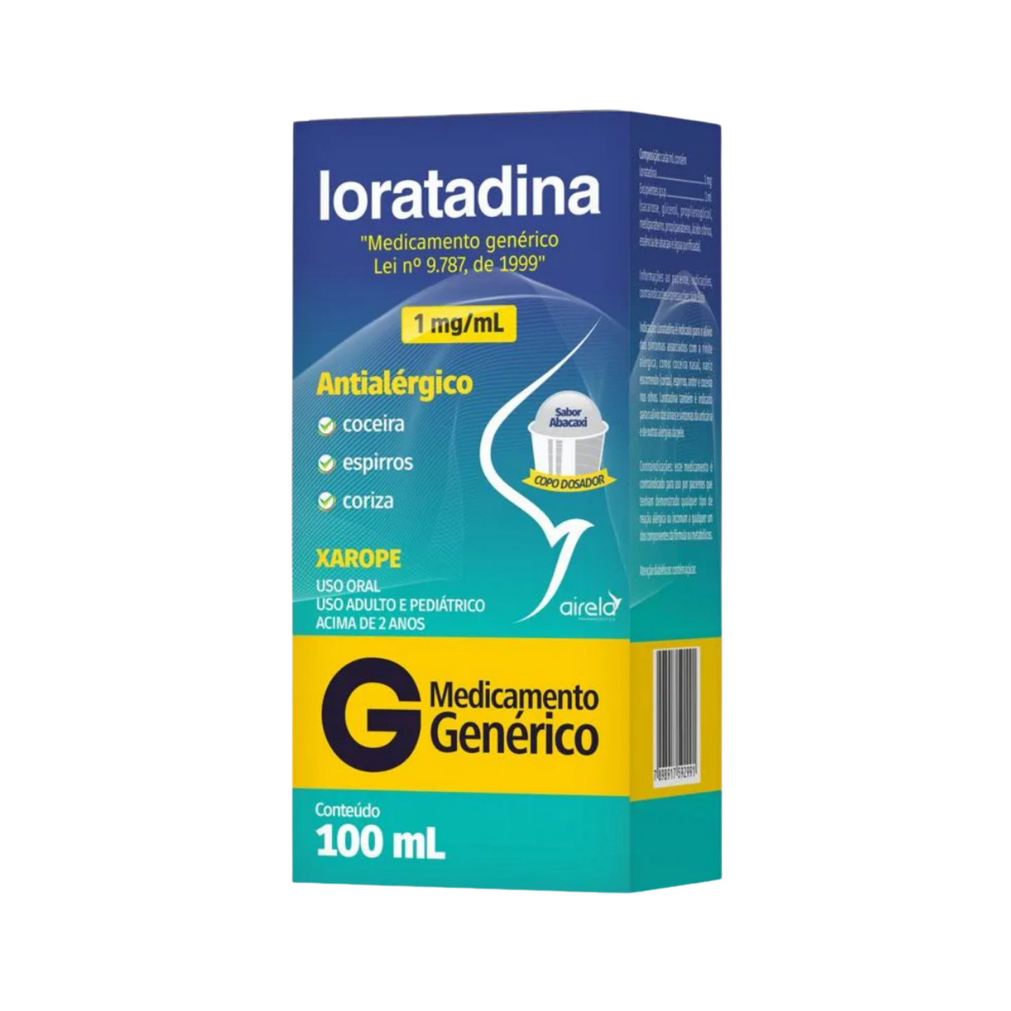Loratadina 1 mg/mL Xarope Airela (100 mL)