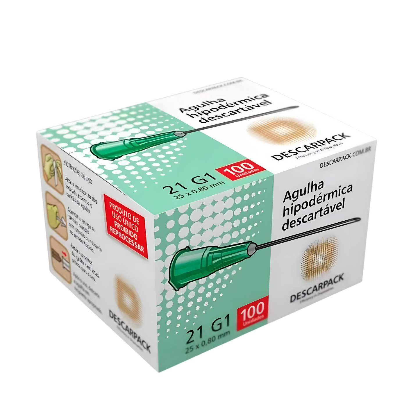 Agulha Descarpack 25x0,8 cx c/100