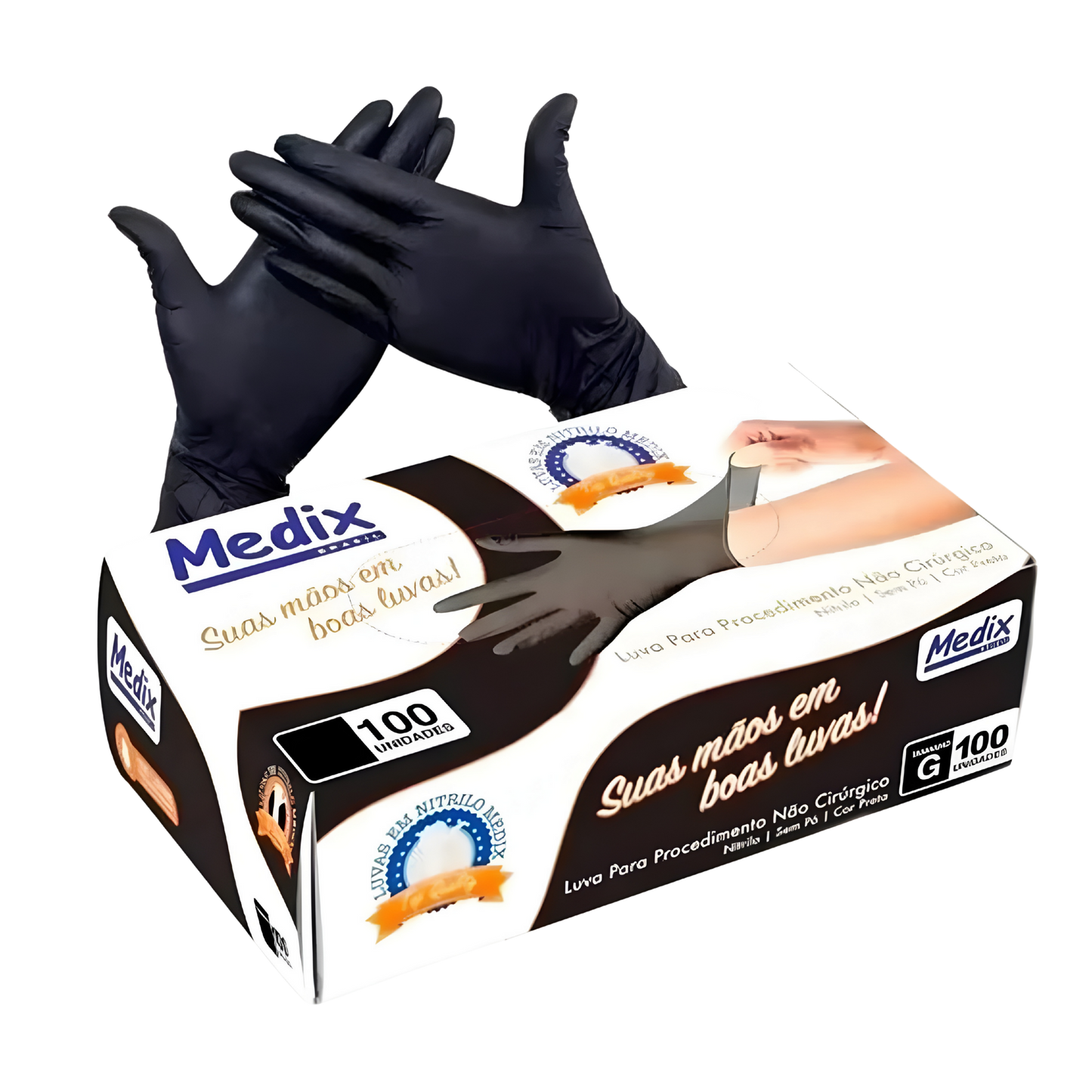Luva Medix Procedimento Preta M