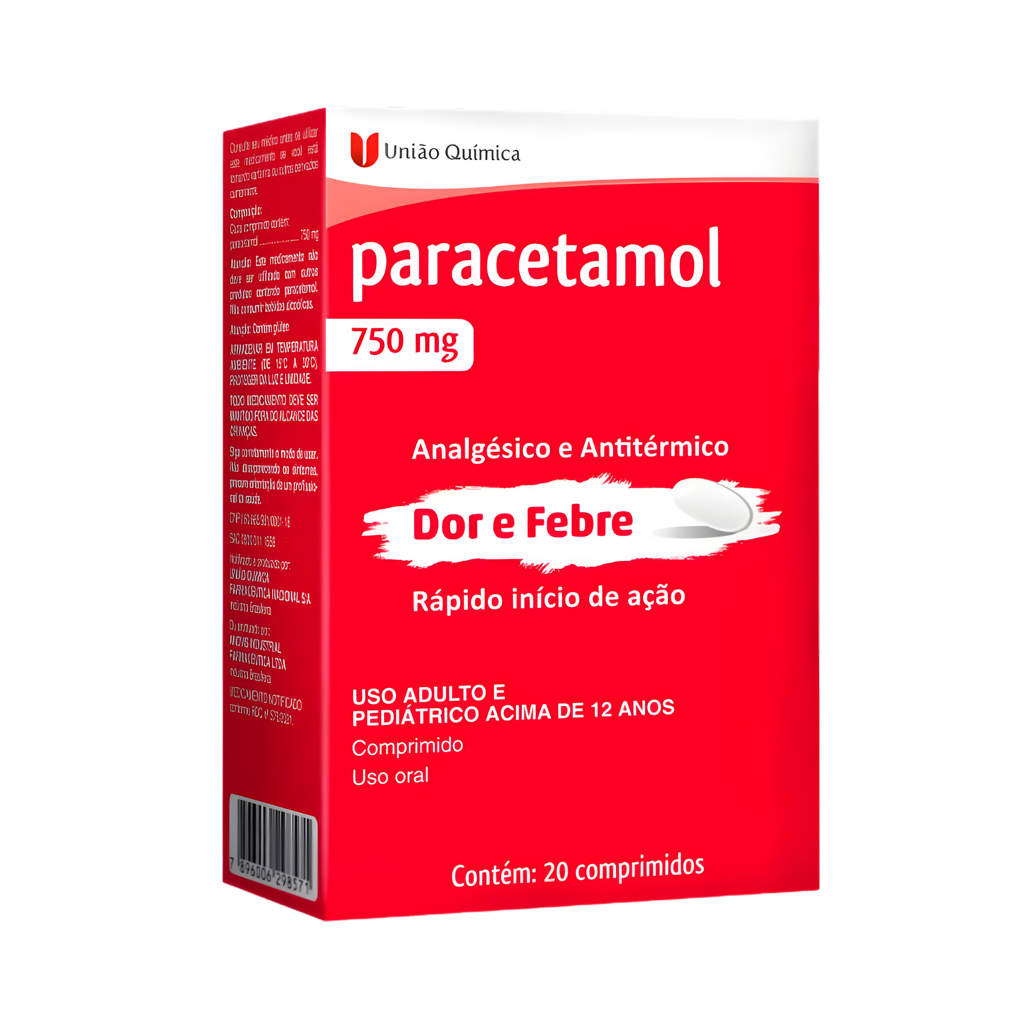 Paracetamol 750mg 20 comprimidos
