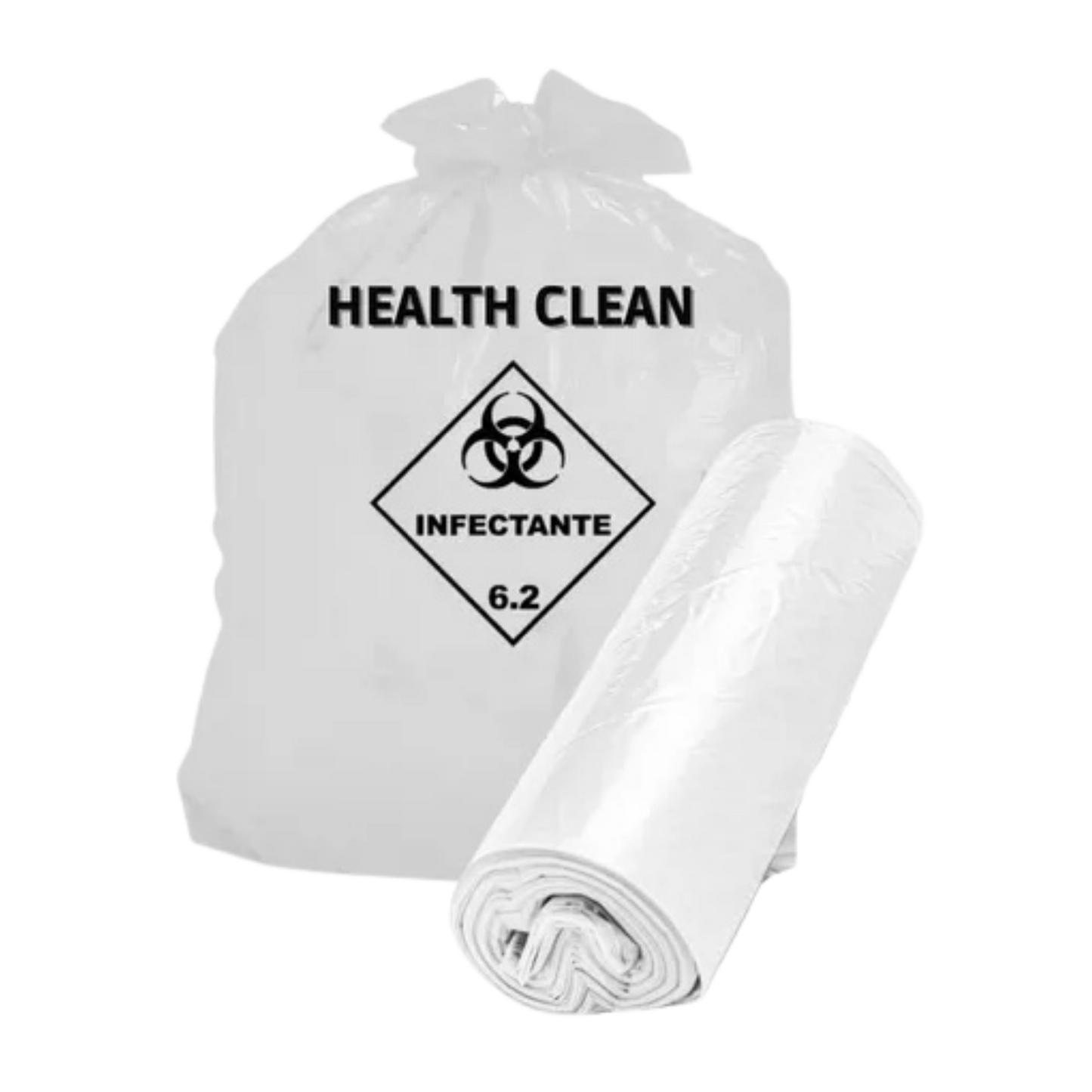 Saco lixo hospitalar branco 50L pct c/100