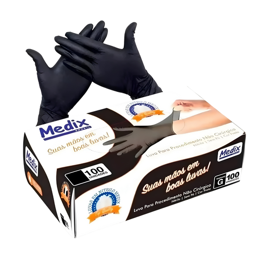 Luva Medix Procedimento Preta M