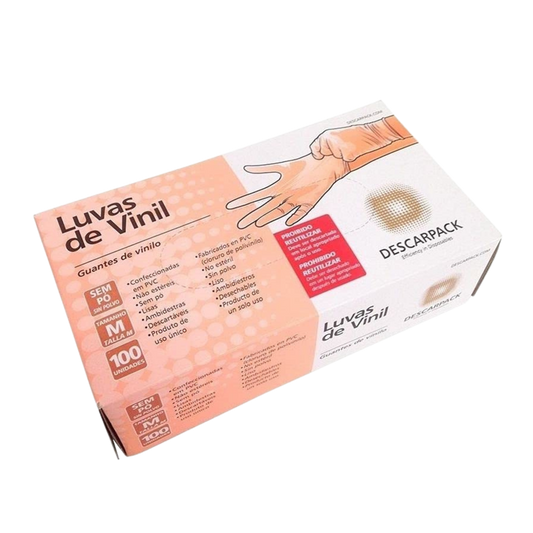 Luva Vinil Sem Pó G Descarpack