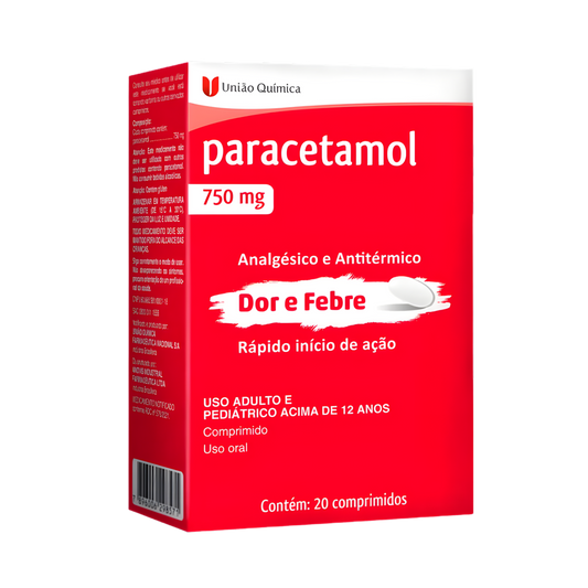 Paracetamol 750mg 20 comprimidos