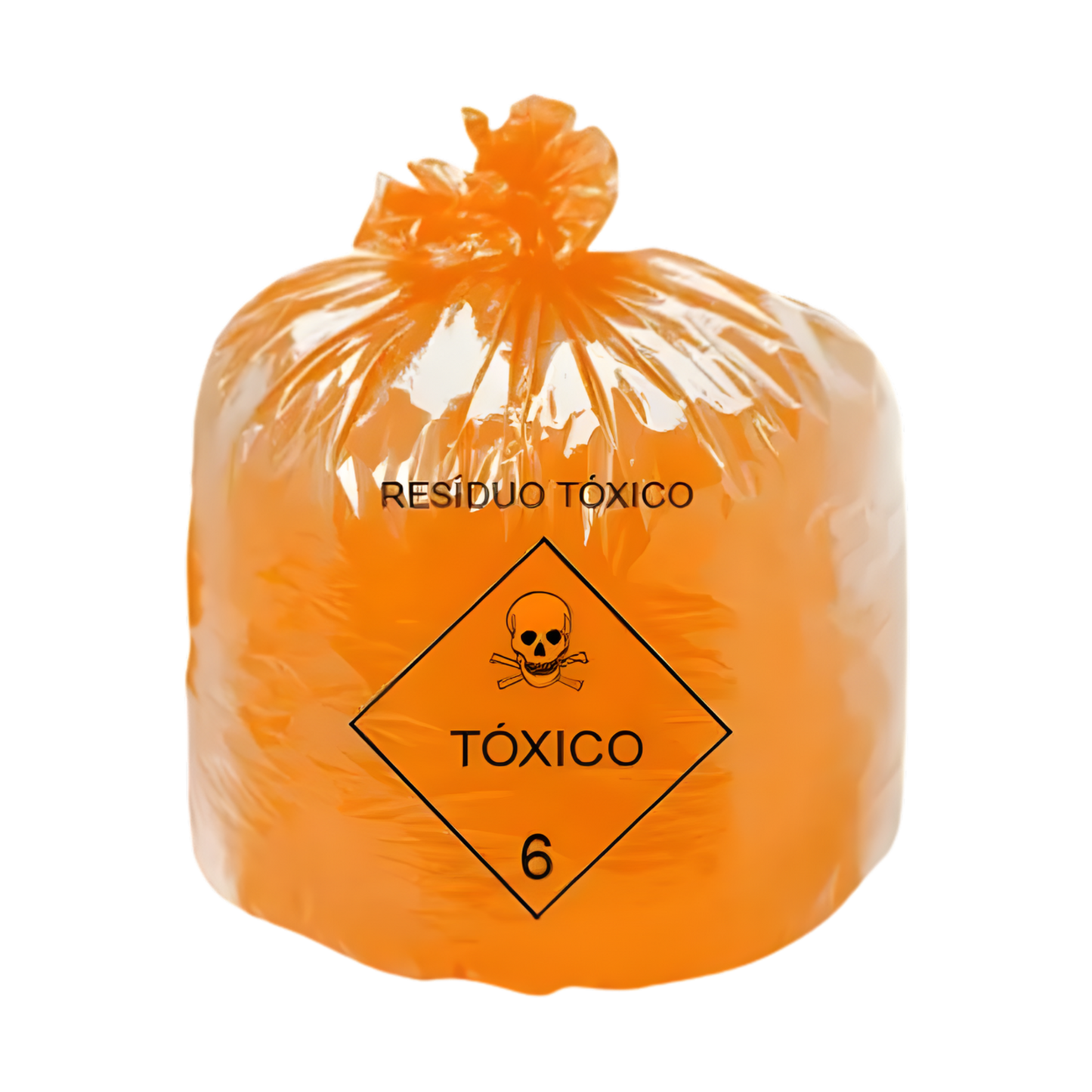 Saco lixo tóxico 30L laranja pct c/50